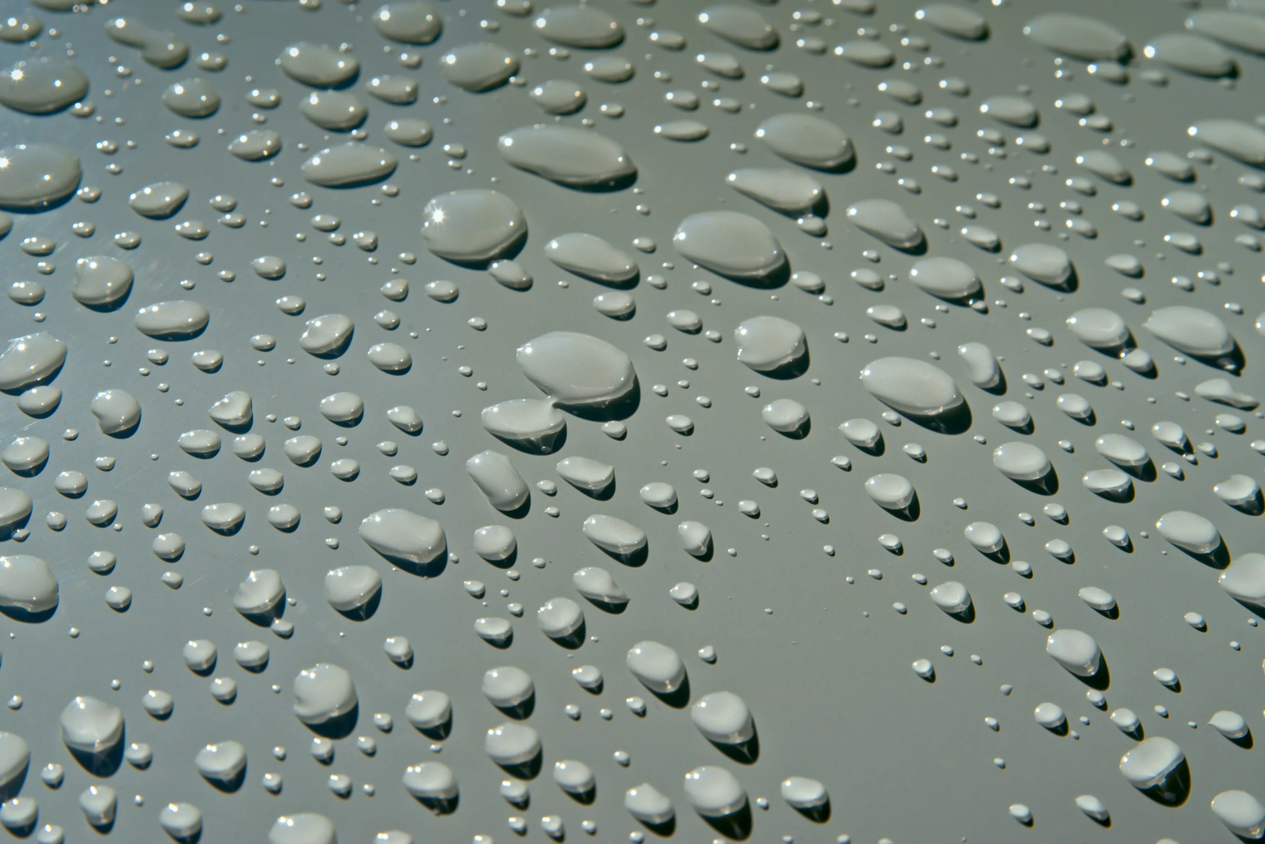 Water beading on ceramic coated paint